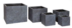 Plantenbak Arizona Cubi - L28 X B28 X H28cm - Donkergrijs -Gardena Verkoop arizona cubi graphite w28h28 plantenbak 7 8