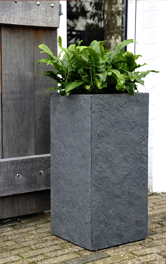 Plantenbak Arizona Cubihi - L28 X B28 X H60cm - Donkergrijs 5 Plantenbak Arizona Cubihi - L28 X B28 X H60cm - Donkergrijs - Afbeelding 3