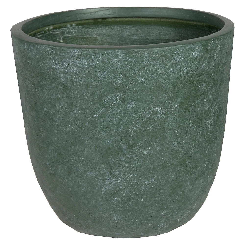 Bloempot Arizona Egg Cypress Wash - D45 X H43cm - Groen 3 Bloempot Arizona Egg Cypress Wash - D45 X H43cm - Groen