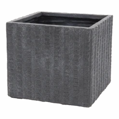 Plantenbak Arkansas Cubi - L27 X B27 X H28cm - Donkergrijs