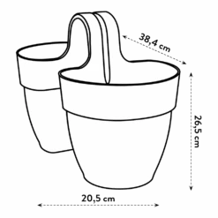 Elho Balkonbak Vibia Campana Twin 21cm - Antraciet -Gardena Verkoop balkonbak vibia campana twin 21cm antraciet balkonbak antraciet 6 1