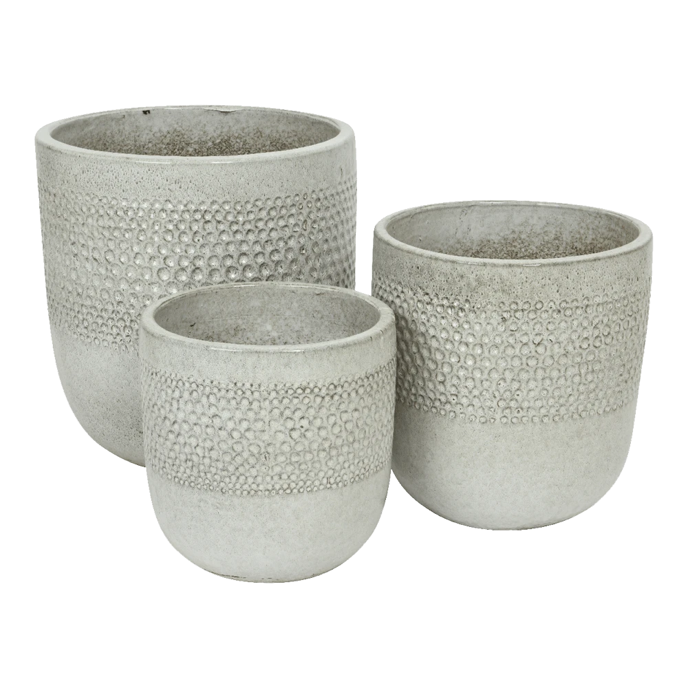 Bloempot Collin - D38 X H40cm - Wit 4 Bloempot Collin - D38 X H40cm - Wit - Afbeelding 2