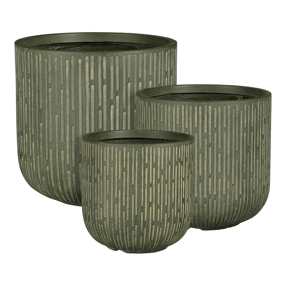 Bloempot Malmo - D37 X H36,5cm - Groen 4 Bloempot Malmo - D37 X H36,5cm - Groen - Afbeelding 2