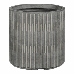 Bloempot Oslo - D26 X H26,5cm - Zwart-grijs