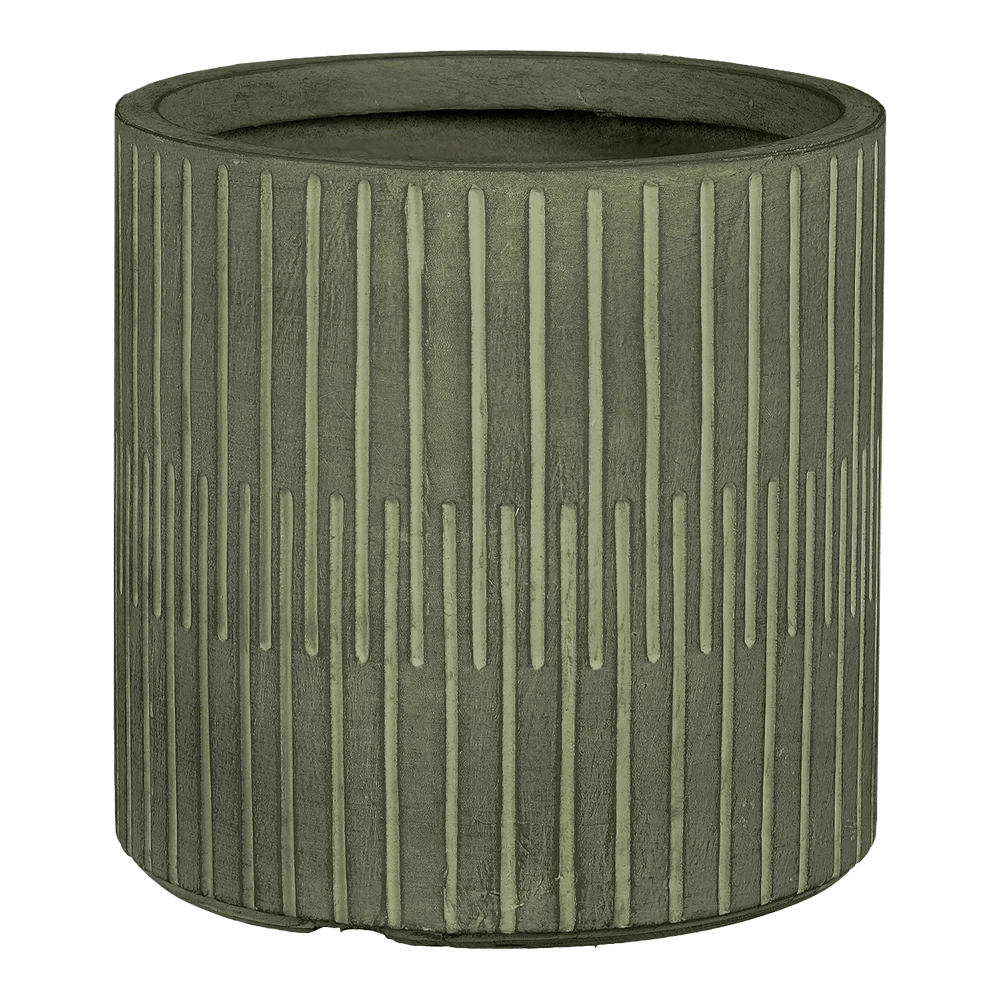 Bloempot Oslo - D26 X H26,5cm - Groen 3 Bloempot Oslo - D26 X H26,5cm - Groen