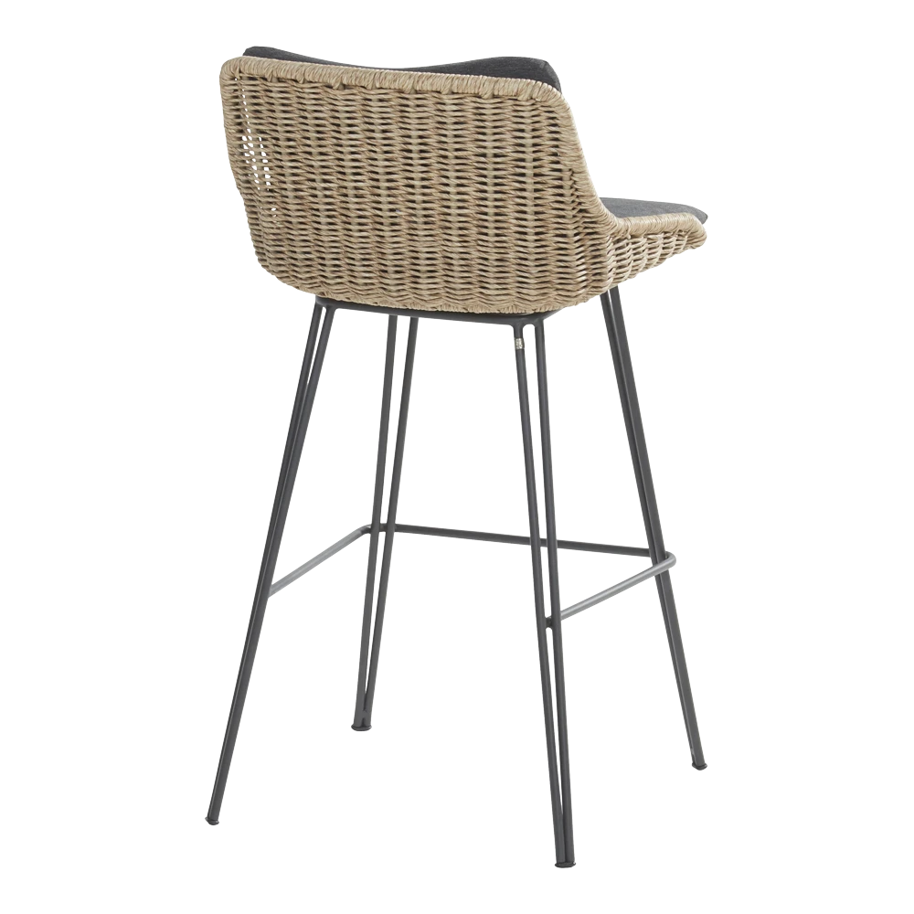 Bohemian Bar Stoel - Naturel - Incl. Kussen 5 Bohemian Bar Stoel - Naturel - Incl. Kussen - Afbeelding 3