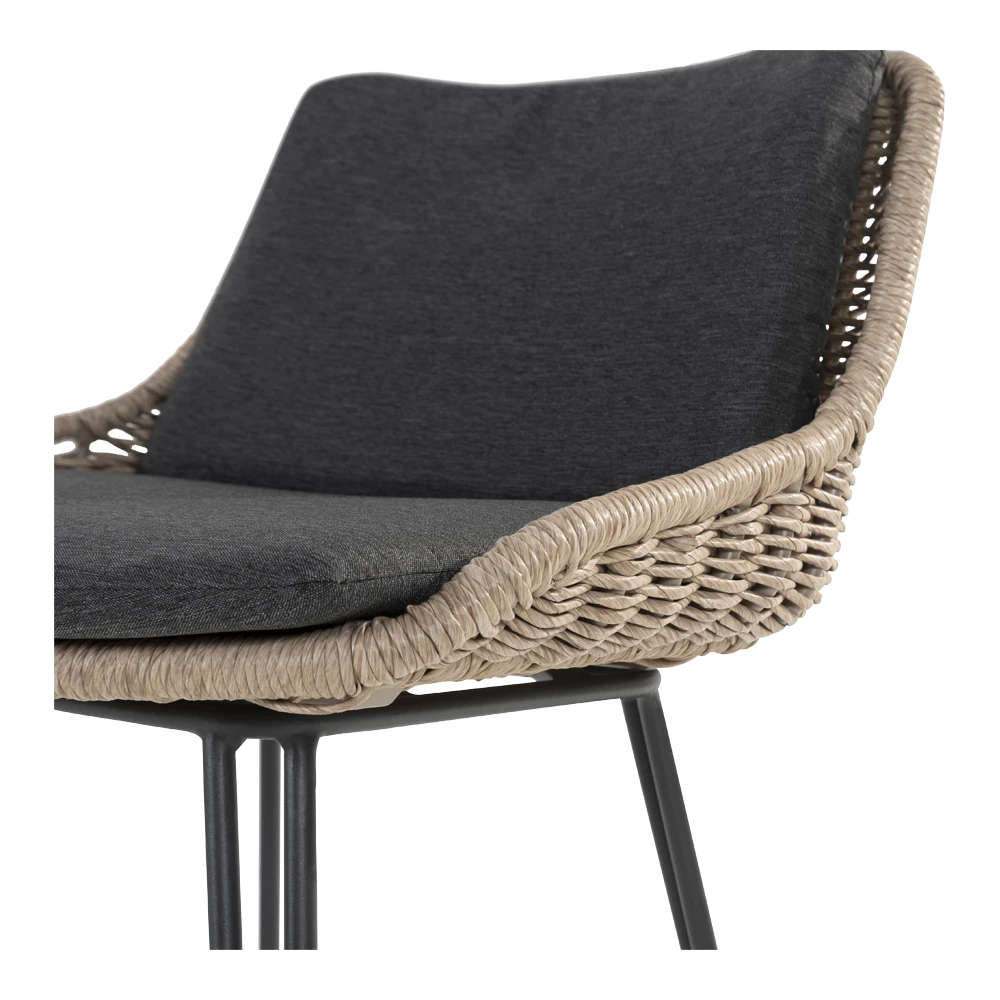 Bohemian Bar Stoel - Naturel - Incl. Kussen 6 Bohemian Bar Stoel - Naturel - Incl. Kussen - Afbeelding 4