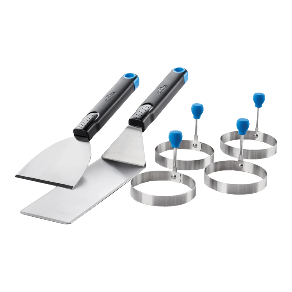 Breakfast Kit (4 Universele Ringen En 2 Plancha Spatels) - Napoleon 3 Breakfast Kit (4 Universele Ringen En 2 Plancha Spatels) - Napoleon