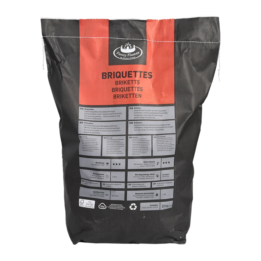 Briketten 10kg - Fancy Flames 4 Briketten 10kg - Fancy Flames - Afbeelding 2