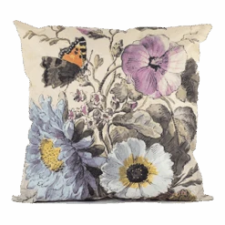 Buitenkussen Boeket Bloemen Met Vlinder 45x45cm - Tuinkussen