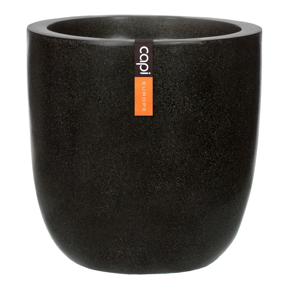 Capi Bloempot Bol Lux Terrazo - D54 X H52cm - Zwart 3 Capi Bloempot Bol Lux Terrazo - D54 X H52cm - Zwart