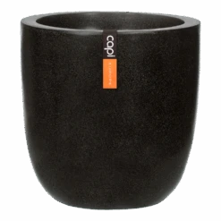 Capi Bloempot Bol Lux Terrazo - D28 X H26cm - Zwart