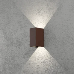 Konstsmide Cremona PowerLED 230V Wandlamp, Roest 2x3W