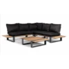 Dawson Teak Loungeset Complete Black -Gardena Verkoop dawson teak loungeset complete black 1 1