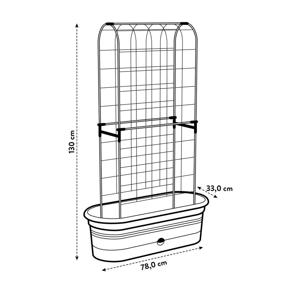 Elho Green Basics Veggie Wall 80cm - Living Black 5 Elho Green Basics Veggie Wall 80cm - Living Black - Afbeelding 3