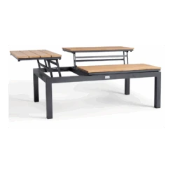 Flip-Up Coffee Tafel - 120 X 79 X 42 Cm - Teak -Gardena Verkoop flip up coffee tafel 120x79x42 cm teak 3