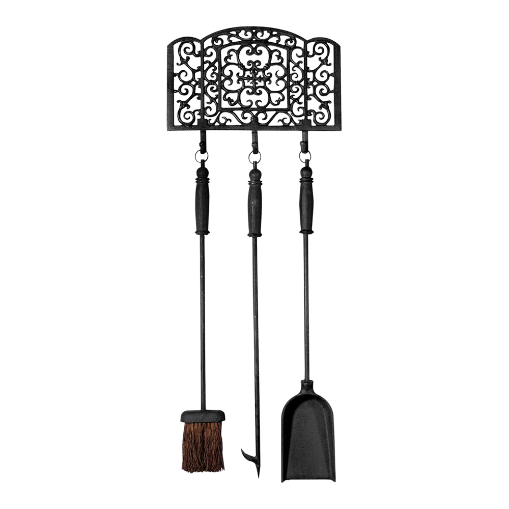 Haardgereedschapset - Zwart - Fancy Flames 3 Haardgereedschapset - Zwart - Fancy Flames