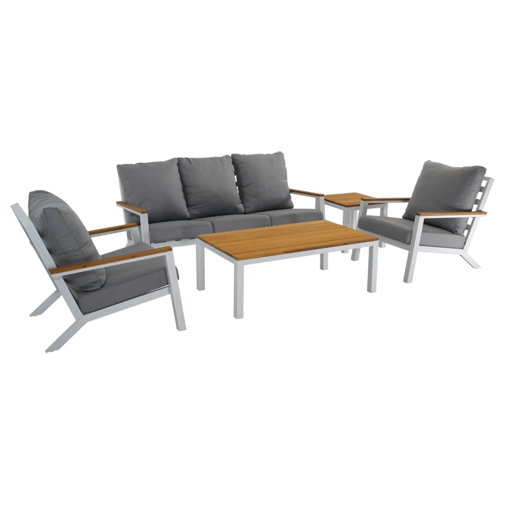 Loungeset Donnan Wit 3 Loungeset Donnan Wit