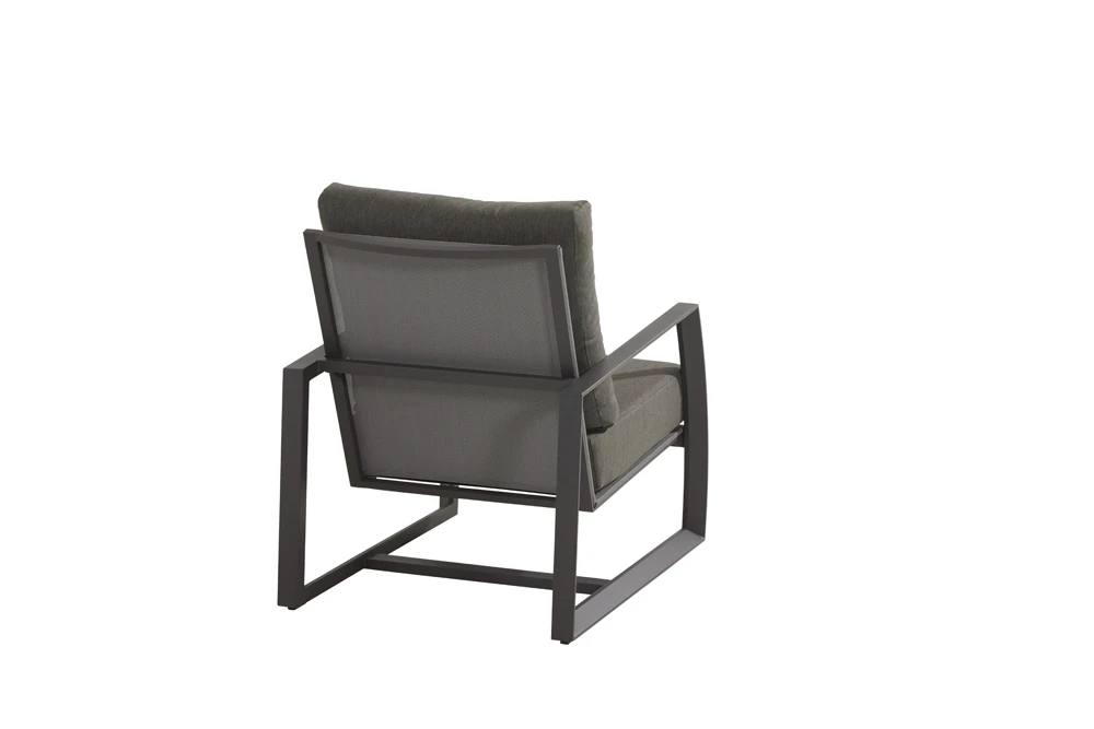 Mauritius Lounge Stoel - Antraciet - Incl. Kussens 5 Mauritius Lounge Stoel - Antraciet - Incl. Kussens - Afbeelding 3