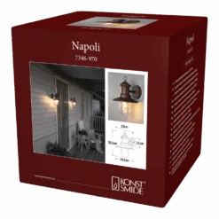 Konstsmide Napoli 230V Wandlamp Neerwaarts 30.5cm E27, Max 60W -Gardena Verkoop napoli 230v wandlamp neerwaarts 305cm e27 max 60w netstroom 3