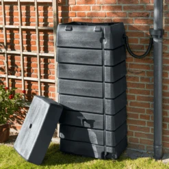 Regentank 276L Kunststof - Antraciet - H135x60x40cm - Nature -Gardena Verkoop regentank 276l kunststof antraciet h135x60x40cm 4 1