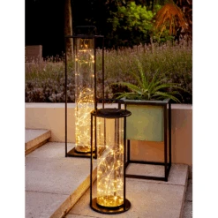 Lumineo Solar Lantaarn - LED - D15 X H42cm - Zwart -Gardena Verkoop solar lantaarn led d15 x h42cm zwart solar 3 3