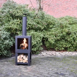 Tuinhaard Met Houtopslag - Fancy Flames -Gardena Verkoop tuinhaard met houtopslag fancy flames 6
