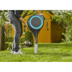 Tuinslangbox RollUp - M - 20m - Blauw - Gardena -Gardena Verkoop tuinslangbox rollup m 20m blauw gardena 5 7