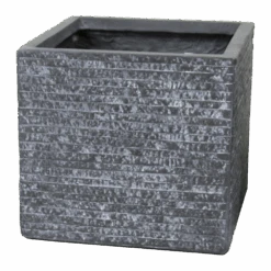 Plantenbak Utah Cubi - L27.5 X B27.5 X H28cm - Donkergrijs