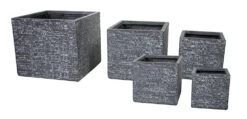 Plantenbak Utah Cubi - L56 X B56 X H46cm - Donkergrijs -Gardena Verkoop utah cubi graphite w55h46 plantenbak 6 8