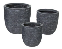 Bloempot Utah Egg - D27 X H26cm - Donkergrijs -Gardena Verkoop utah egg pot graphite d27h26 bloempot 6 8