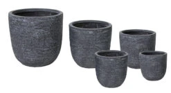 Bloempot Utah Egg - D45 X H43cm - Donkergrijs -Gardena Verkoop utah egg pot graphite d45h43 bloempot 6 8