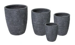 Bloempot Utah Egg High - D42 X H52cm - Donkergrijs -Gardena Verkoop utah egg pot high graphite d42h52 bloempot 6 8
