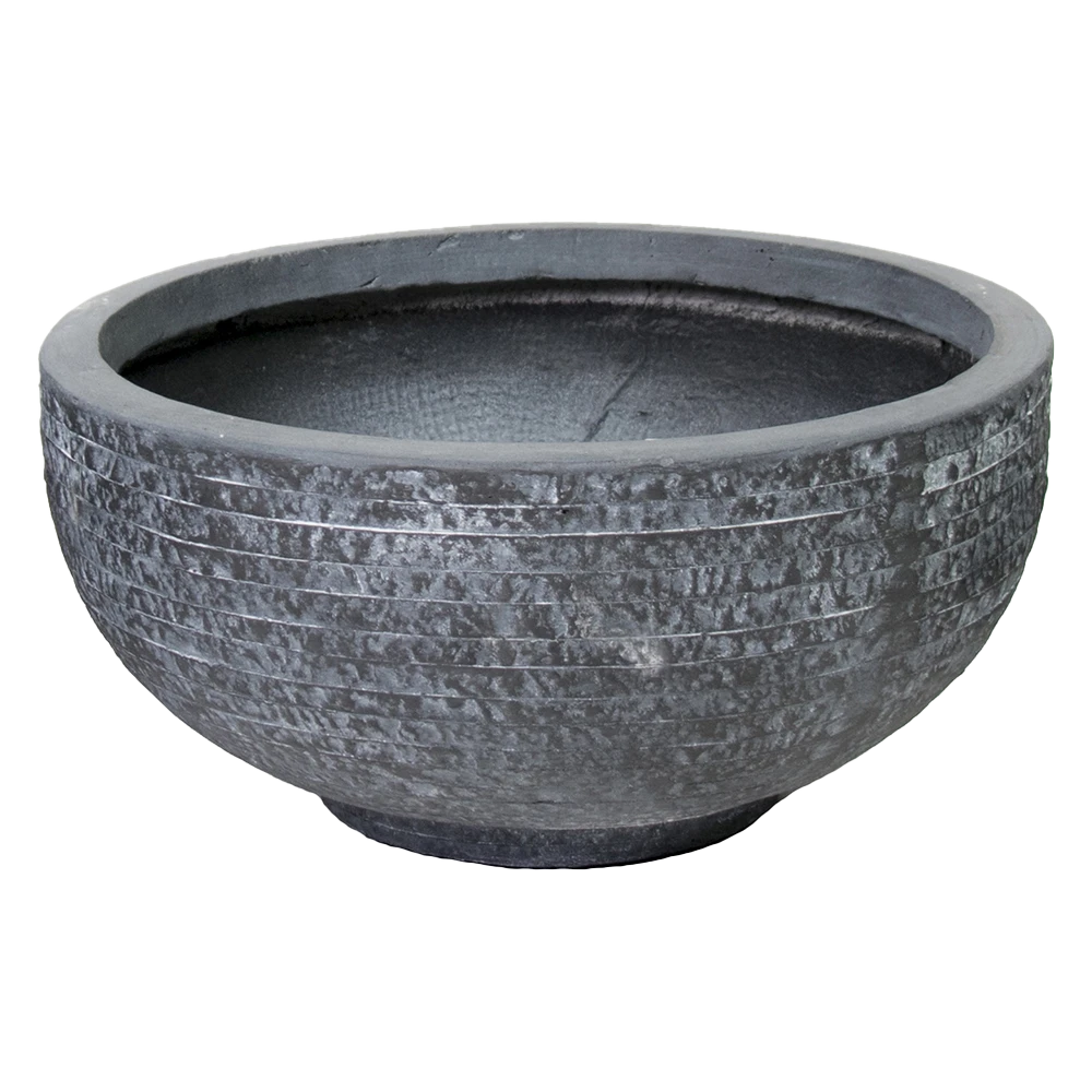 Plantenschaal Utah - D36 X H16.5cm - Donkergrijs 3 Plantenschaal Utah - D36 X H16.5cm - Donkergrijs