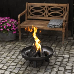 Vuuschaal Staal - D60cm - Fancy Flames -Gardena Verkoop vuuschaal staal d60cm fancy flames 4