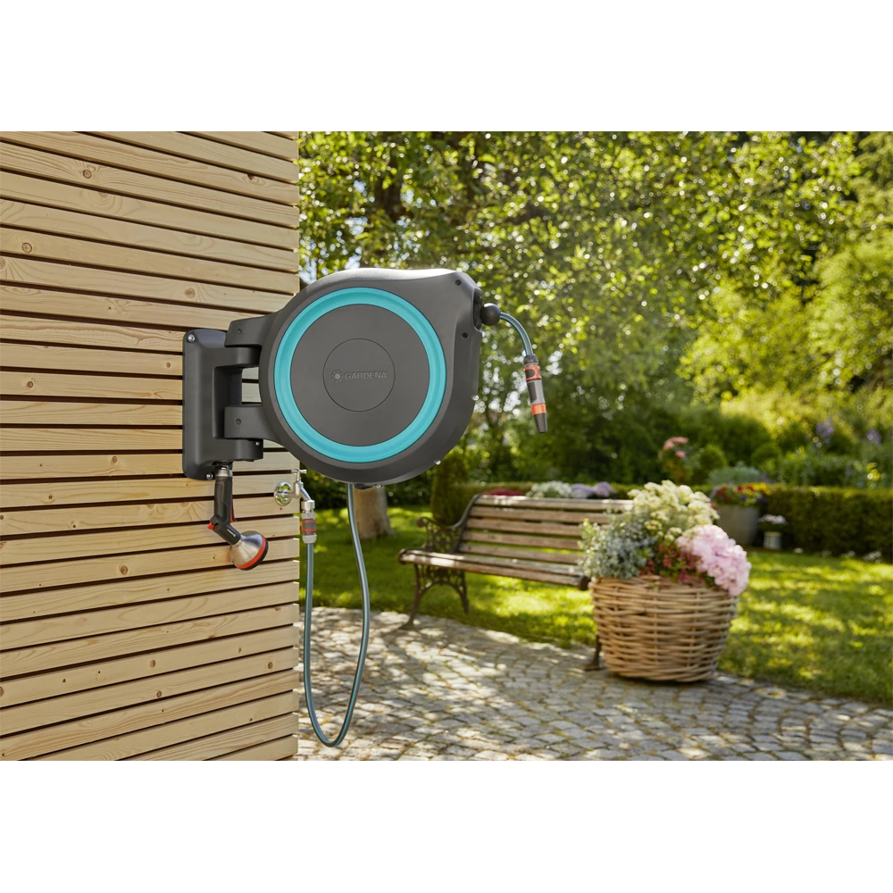 Wandslangenbox RollUp - M/L - 25m - Blauw - Gardena 7 Wandslangenbox RollUp - M/L - 25m - Blauw - Gardena - Afbeelding 5