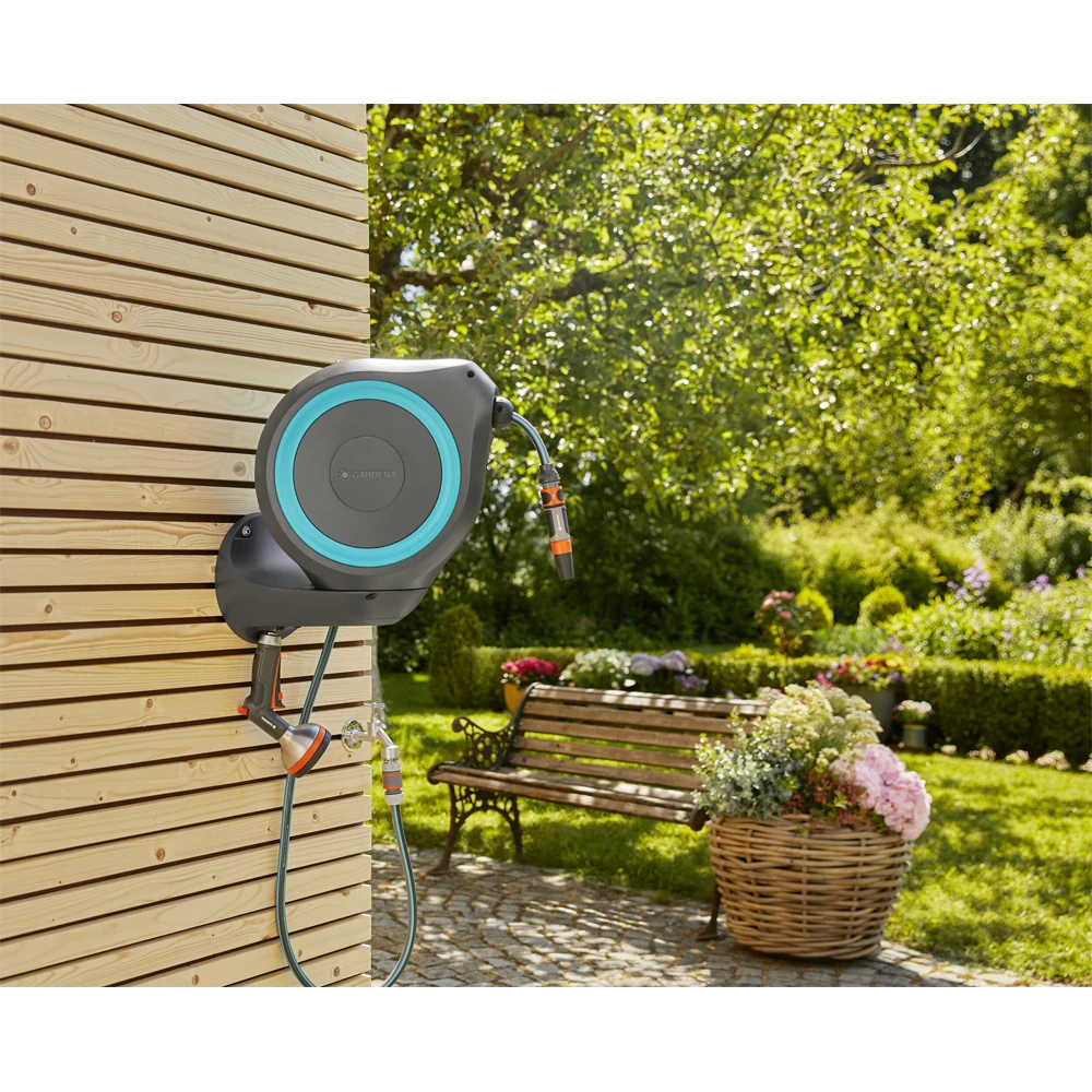 Wandslangenbox RollUp - S - 15m - Blauw - Gardena 8 Wandslangenbox RollUp - S - 15m - Blauw - Gardena - Afbeelding 6